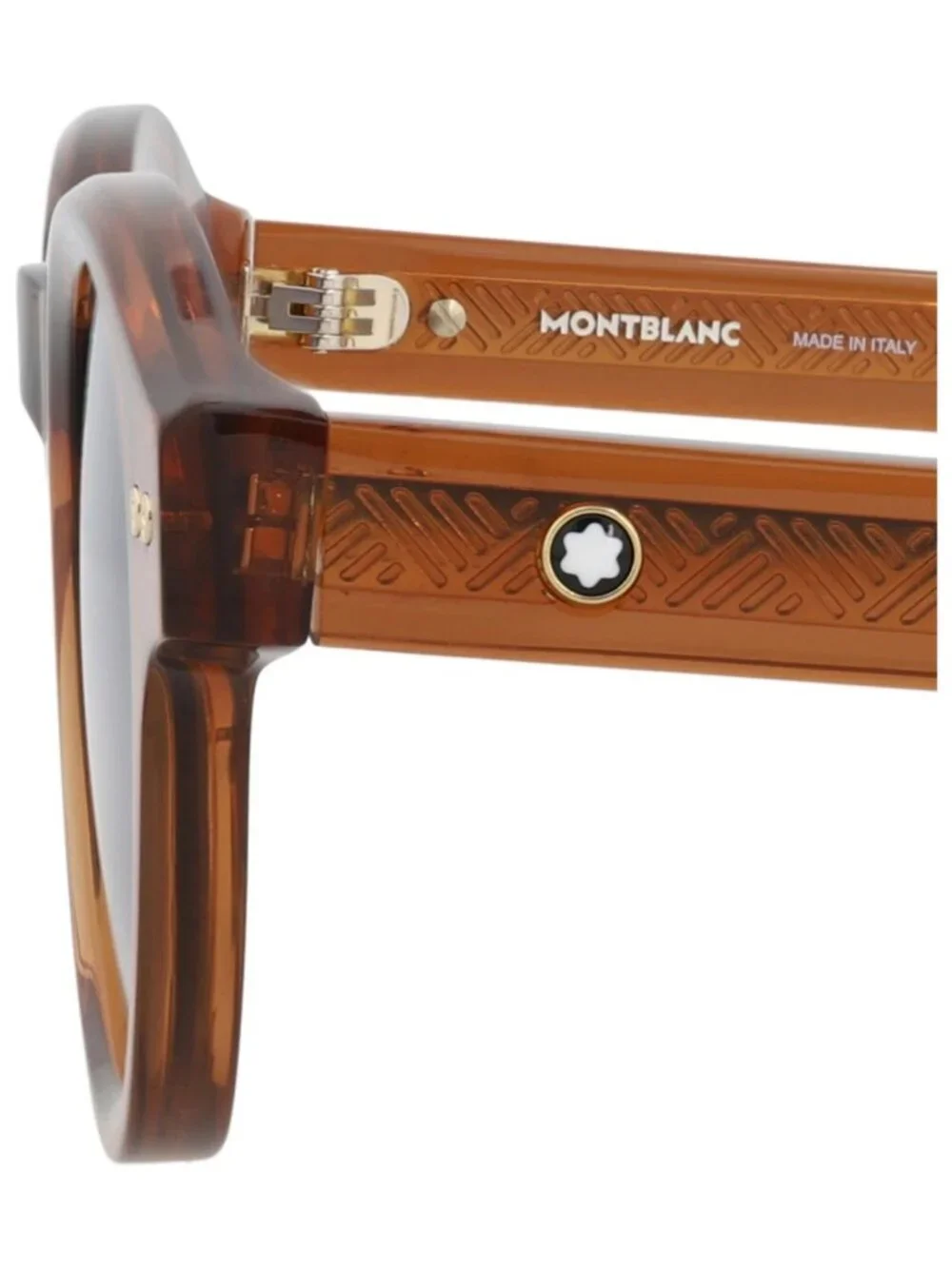 New Montblanc Women's Sunglasses Round Oval Recycled Acetate Frame Mens Brown